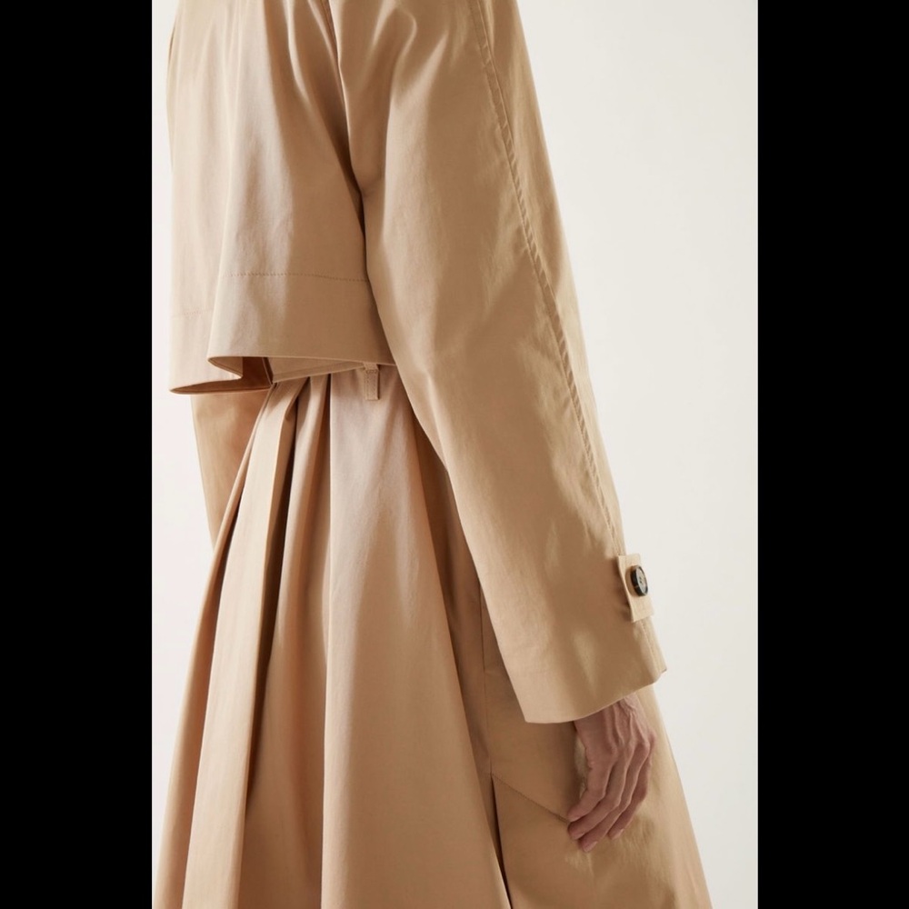 COS Tan Cotton Oversized Trench Coat in 36 - Picture 8 of 9